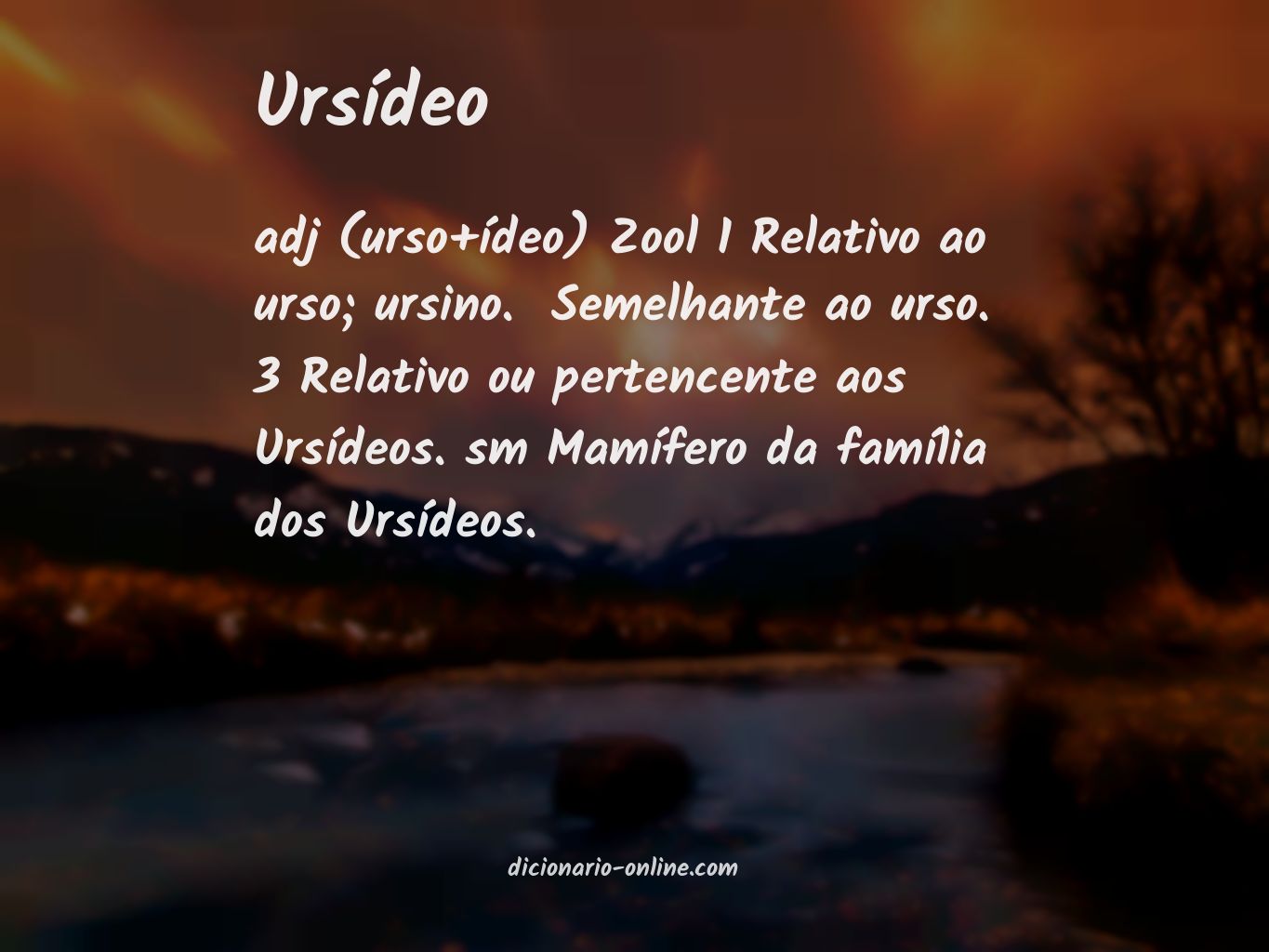 Significado de ursídeo