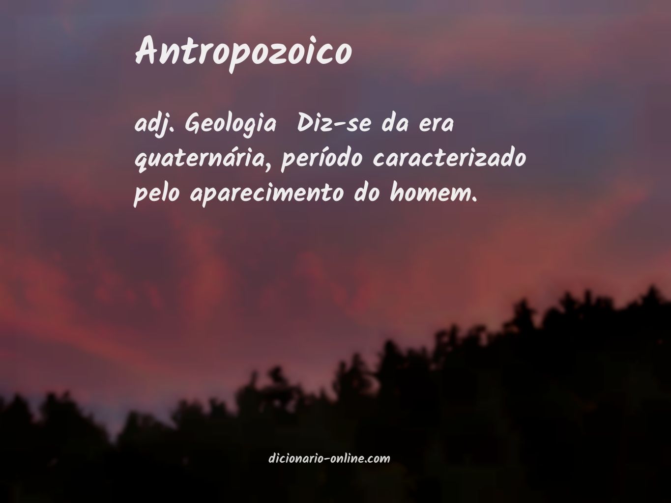 Significado de antropozoico