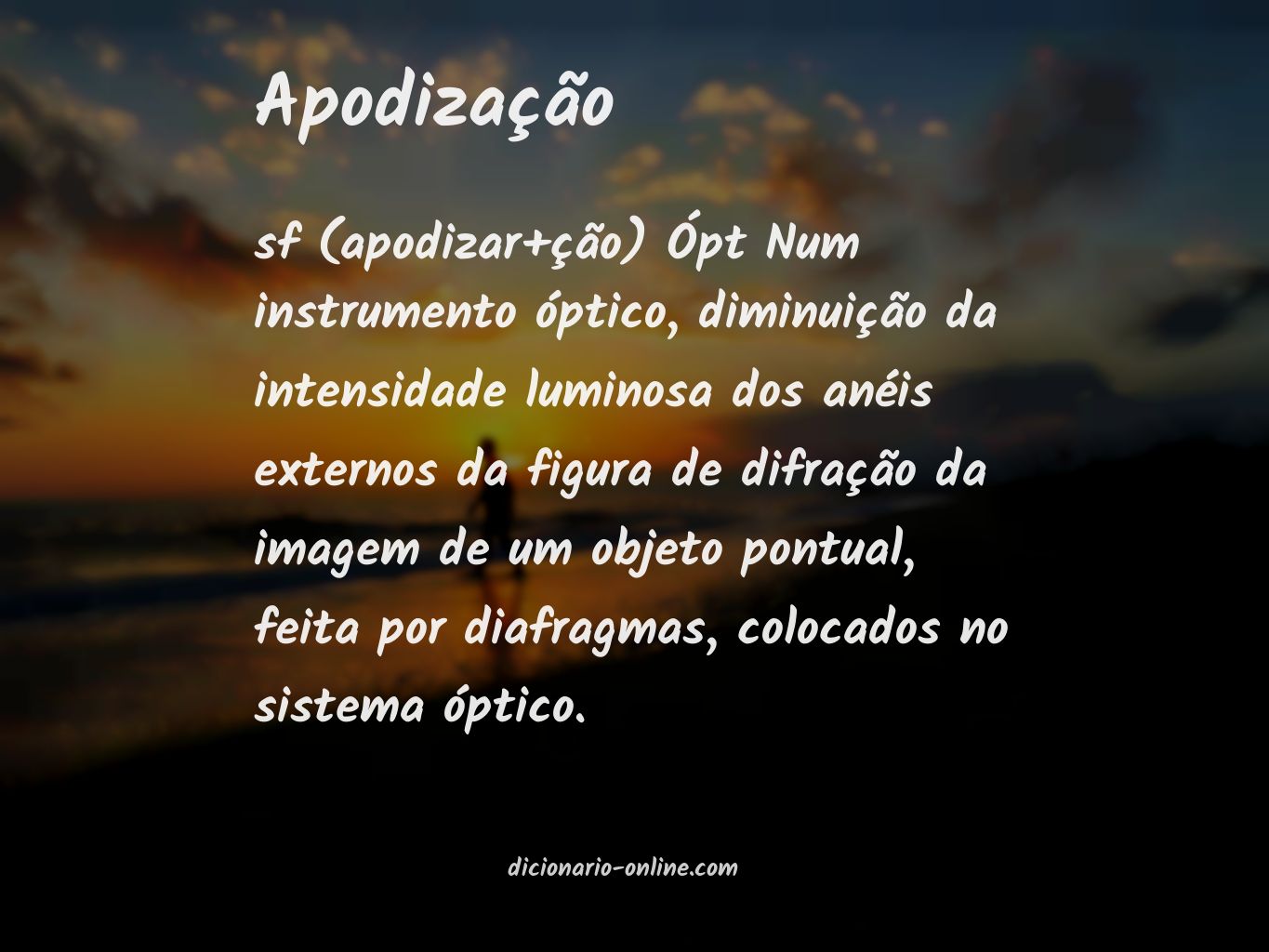 Significado de apodização