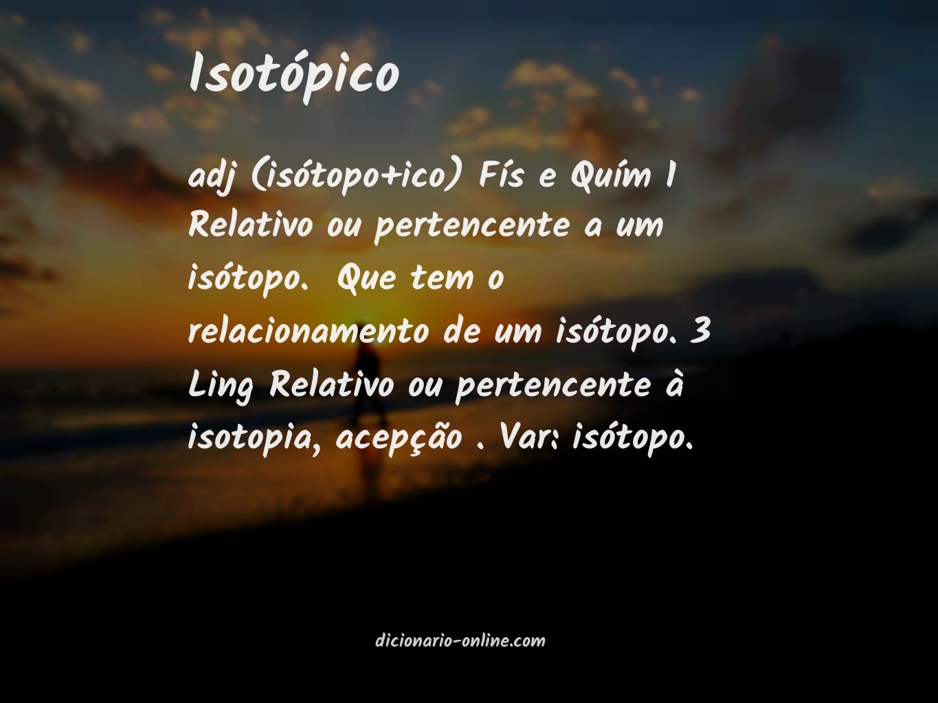 Significado de isotópico