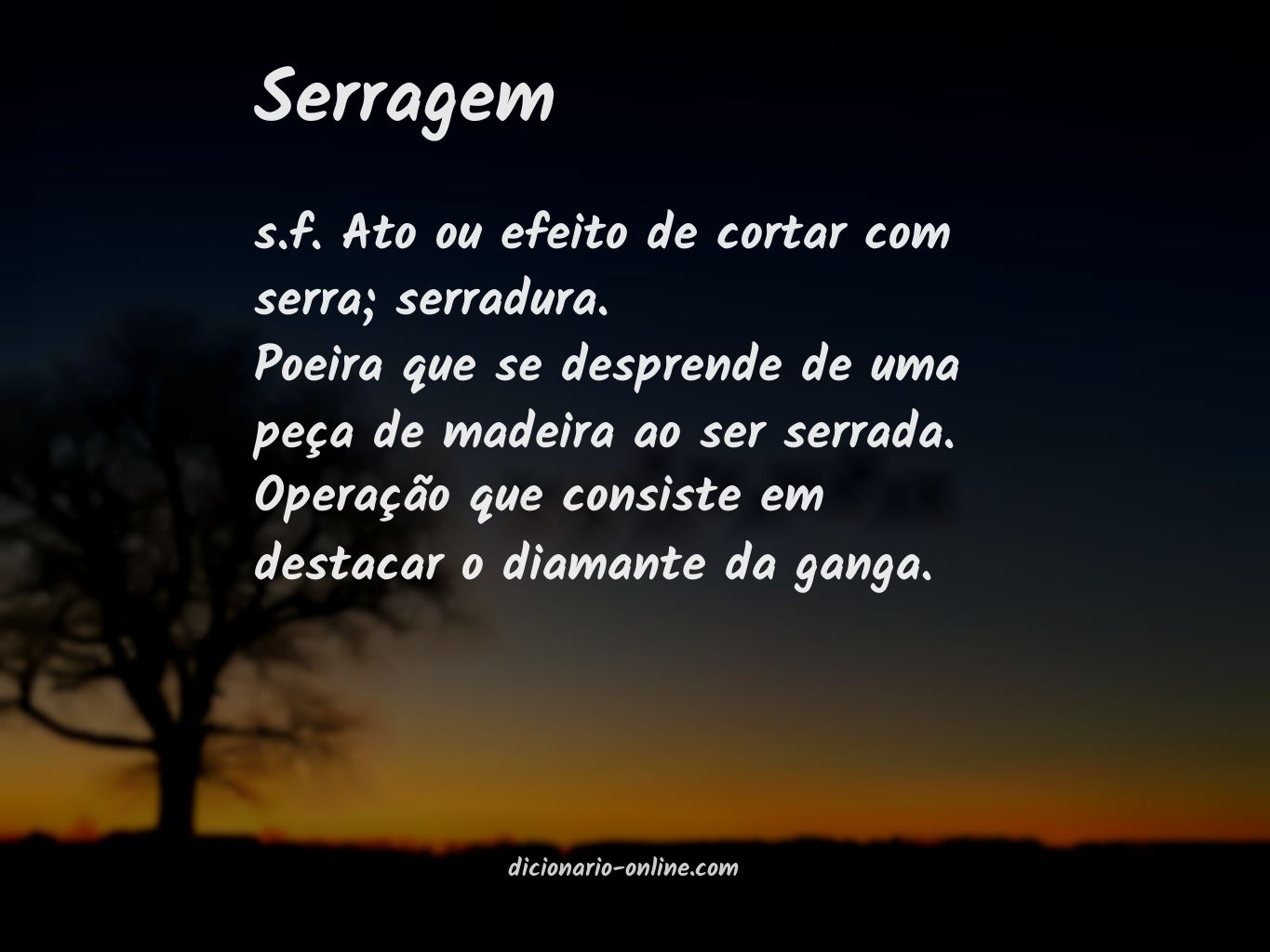 Significado de serragem