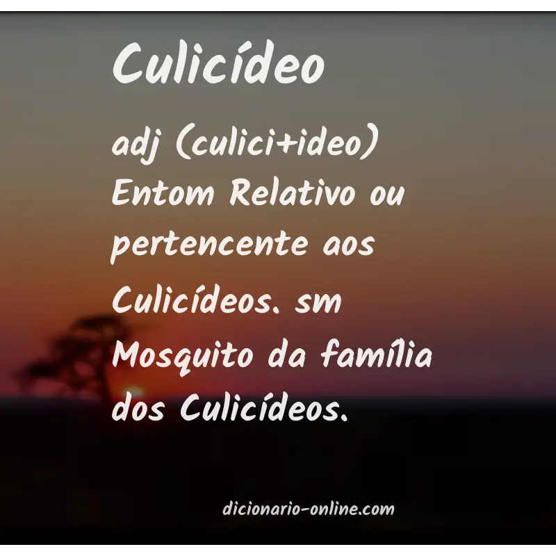 Significado de culicídeo