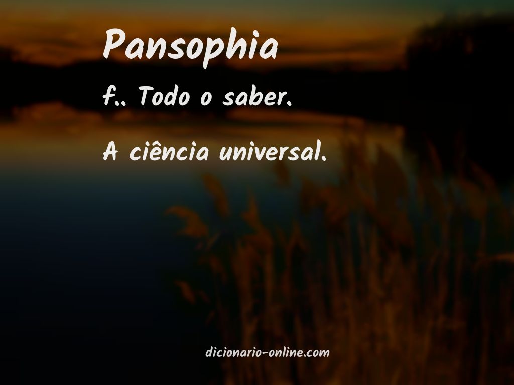 Significado de pansophia