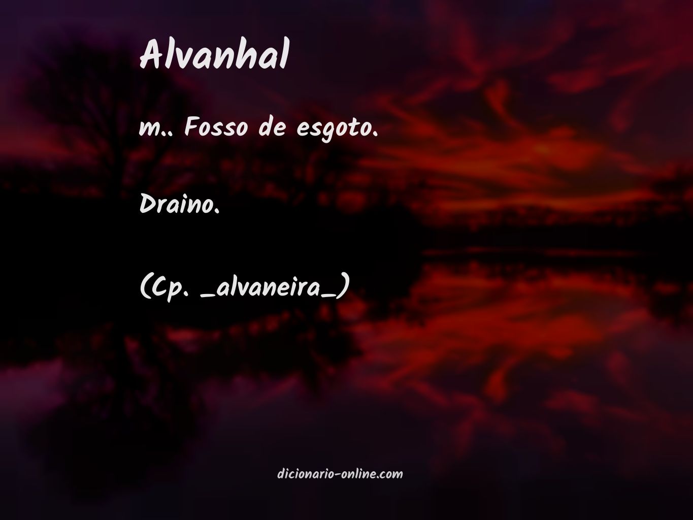 Significado de alvanhal