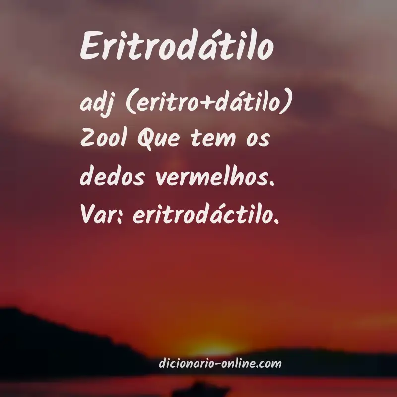 Significado de eritrodátilo