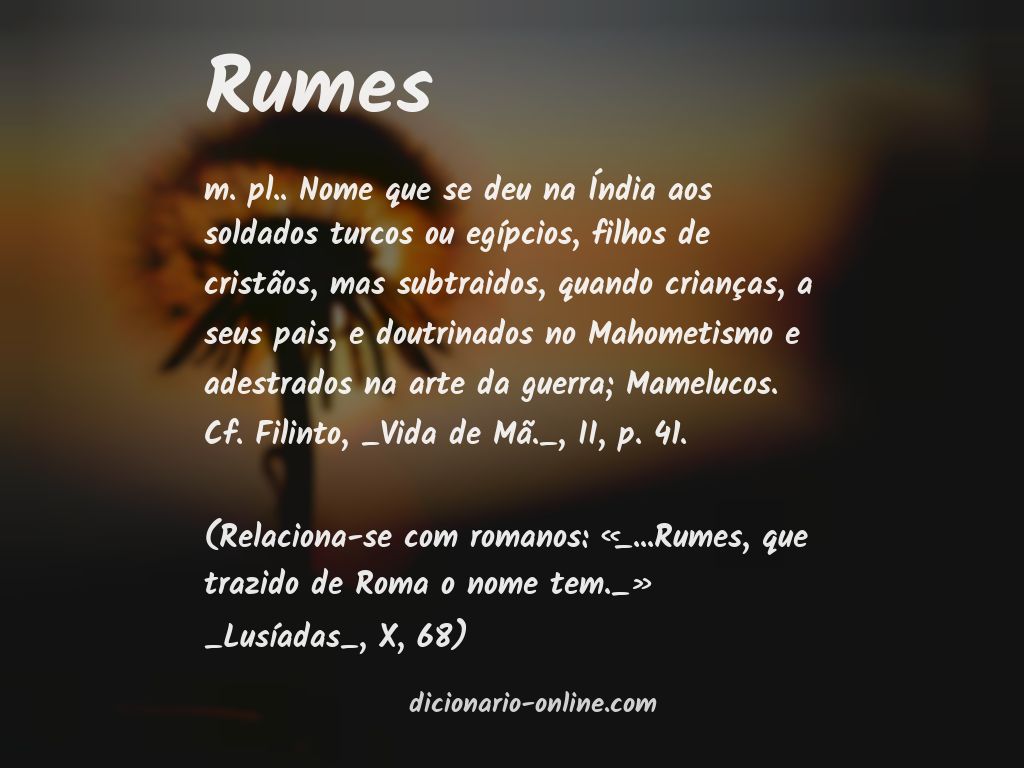 Significado de rumes