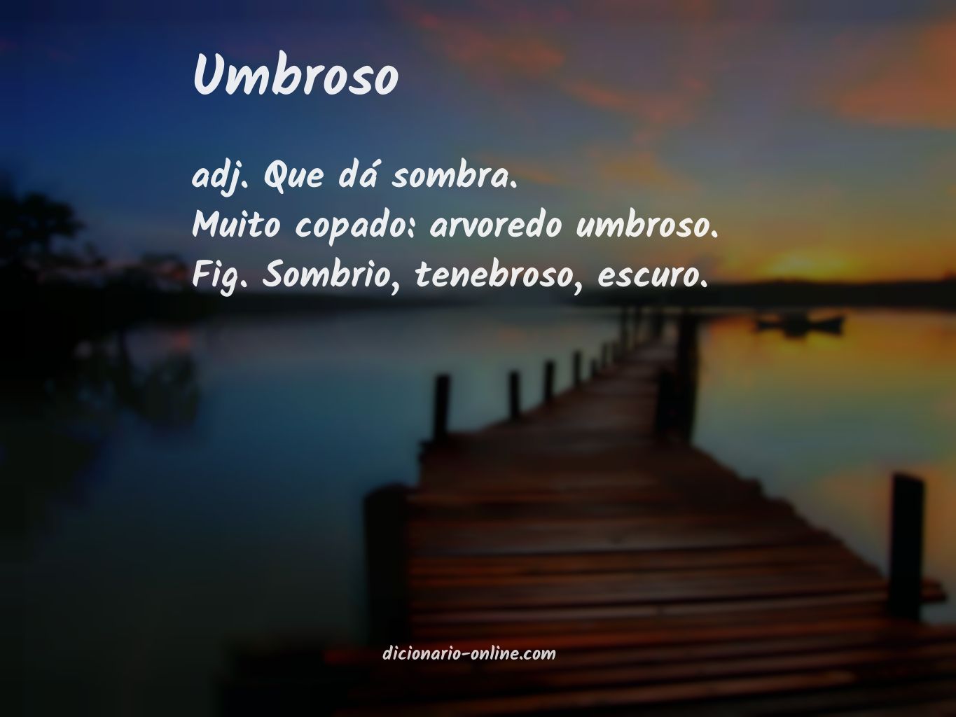 Significado de umbroso