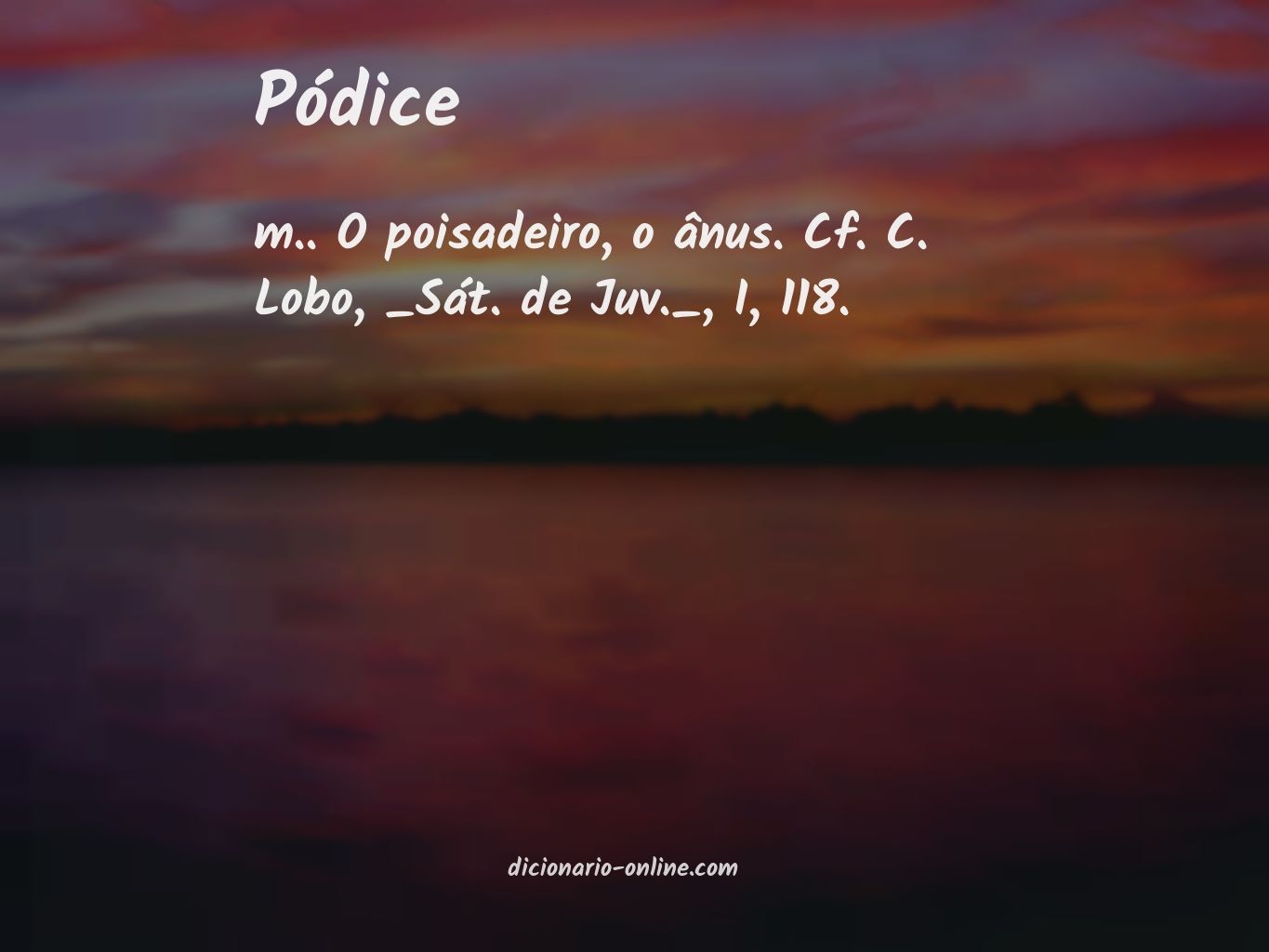 Significado de pódice