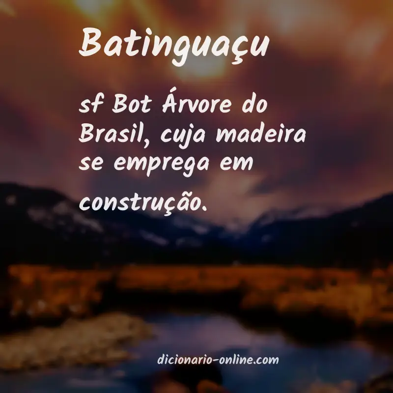 Significado de batinguaçu