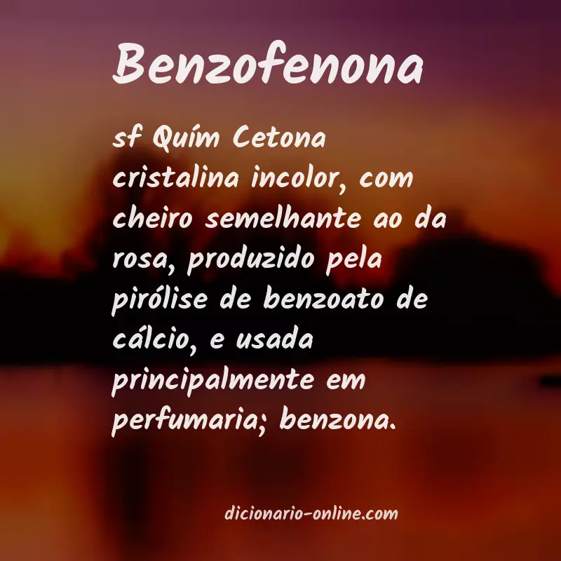 Significado de benzofenona