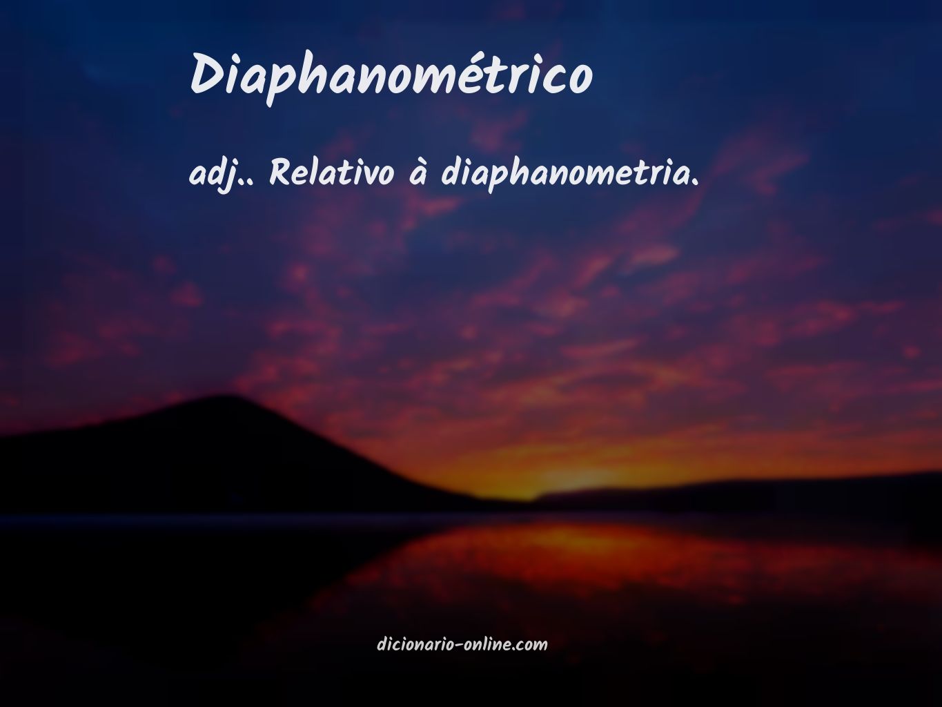 Significado de diaphanométrico