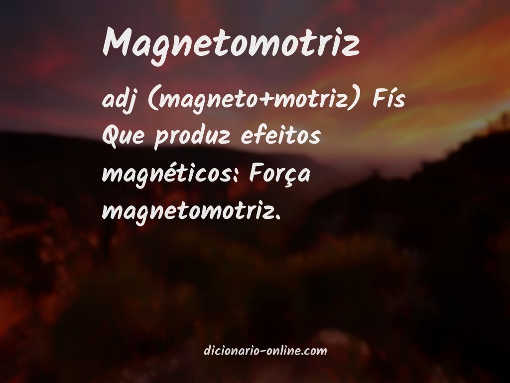 Significado de magnetomotriz