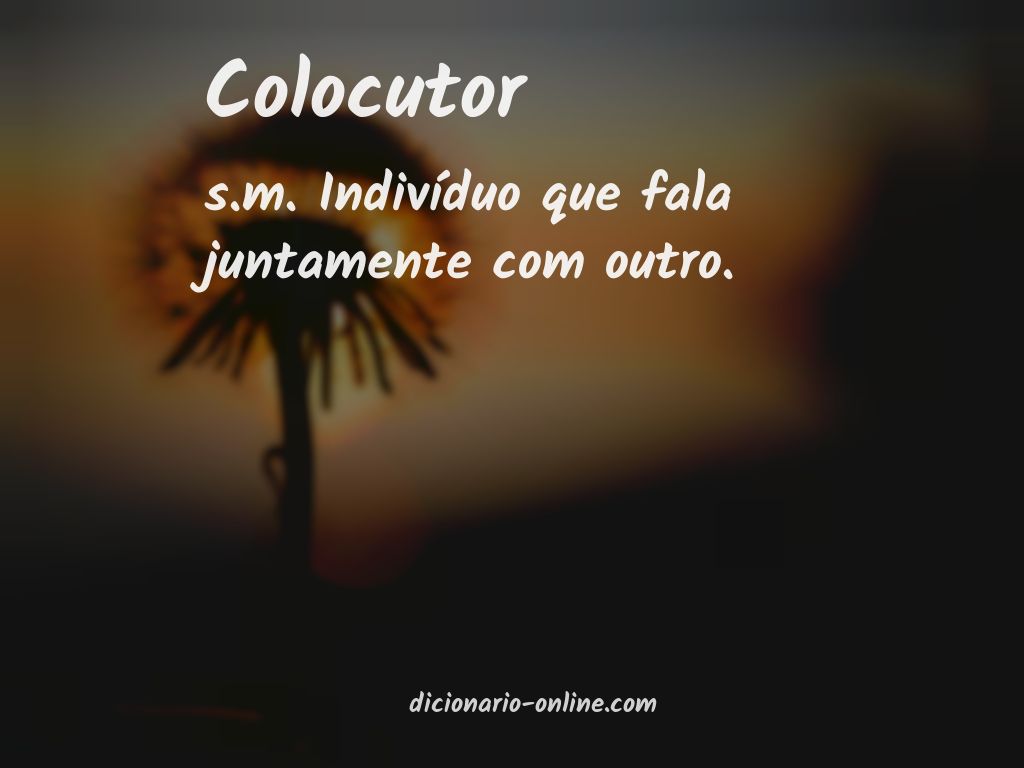 Significado de colocutor