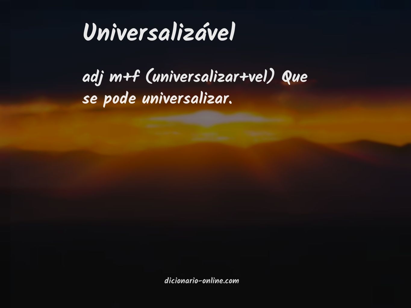 Significado de universalizável