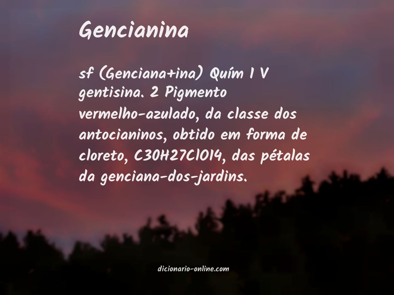 Significado de gencianina