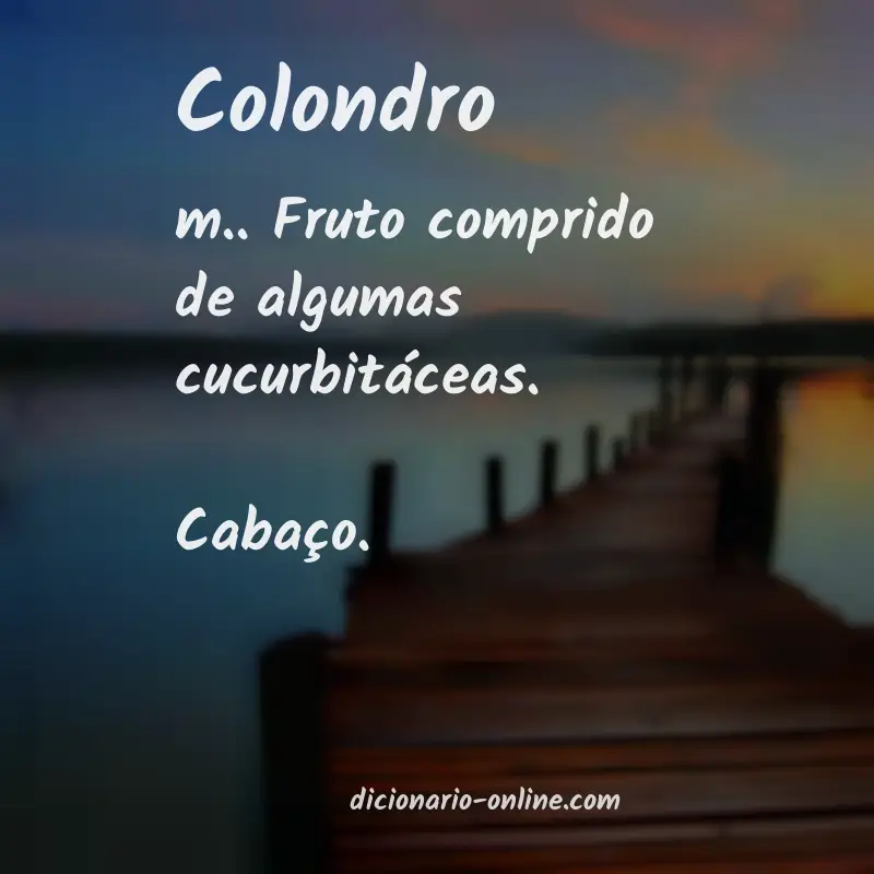 Significado de colondro