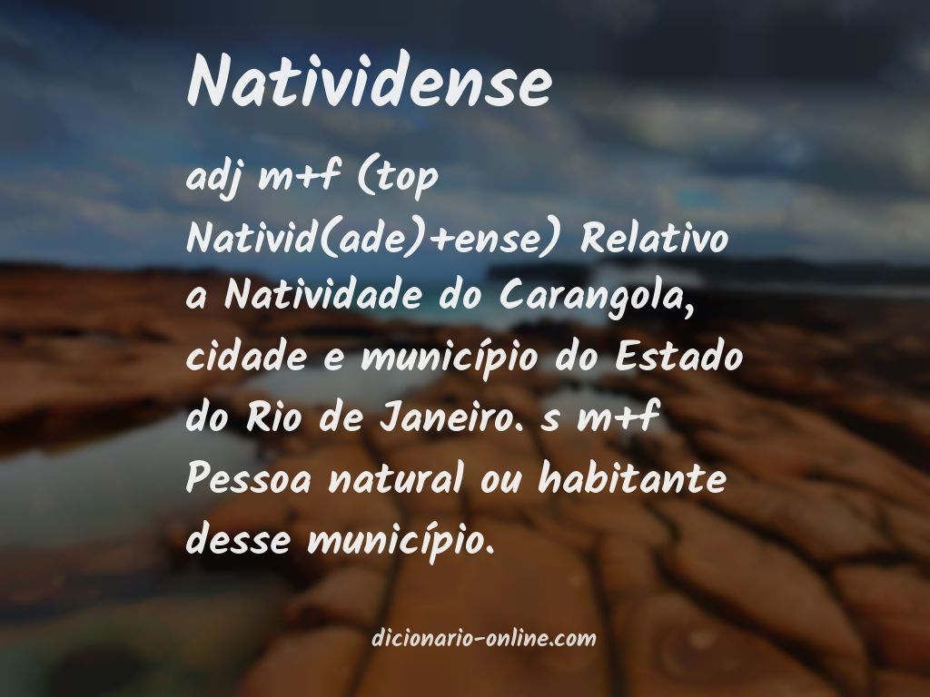 Significado de natividense