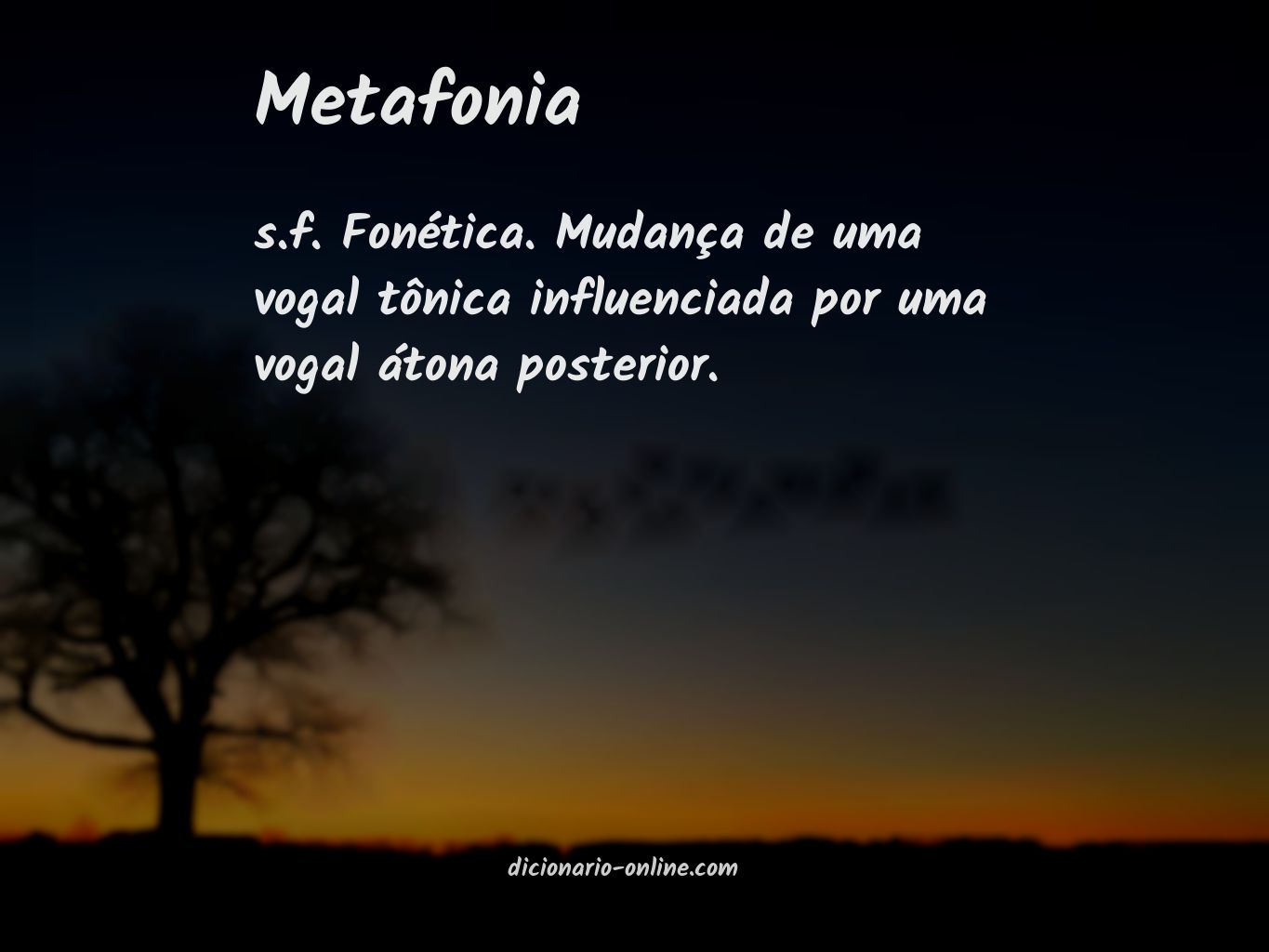 Significado de metafonia