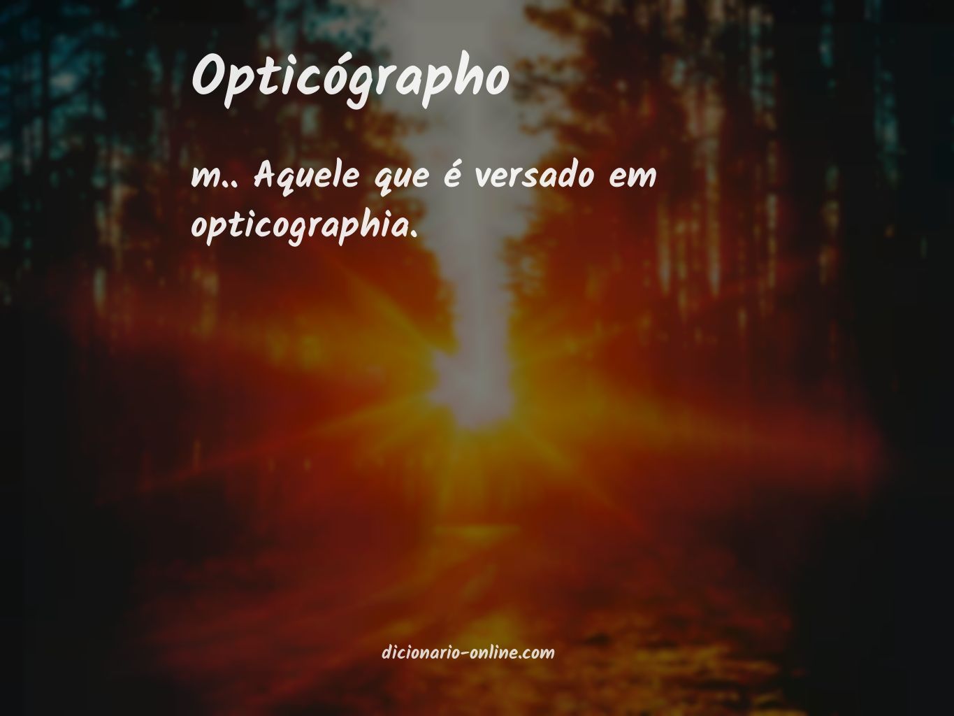 Significado de opticógrapho