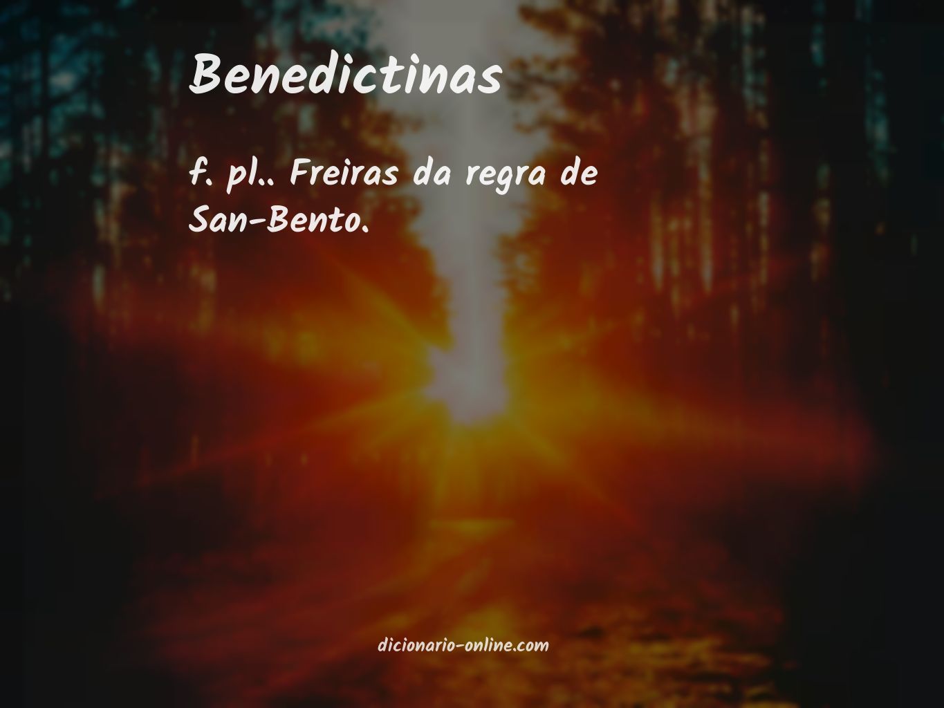 Significado de benedictinas