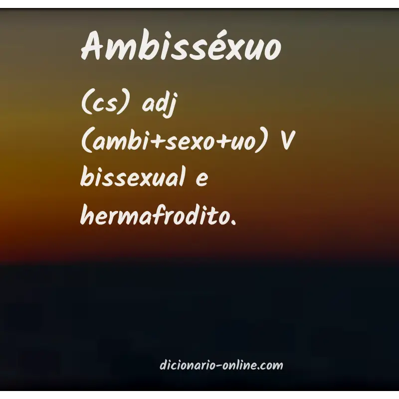 Significado de ambisséxuo