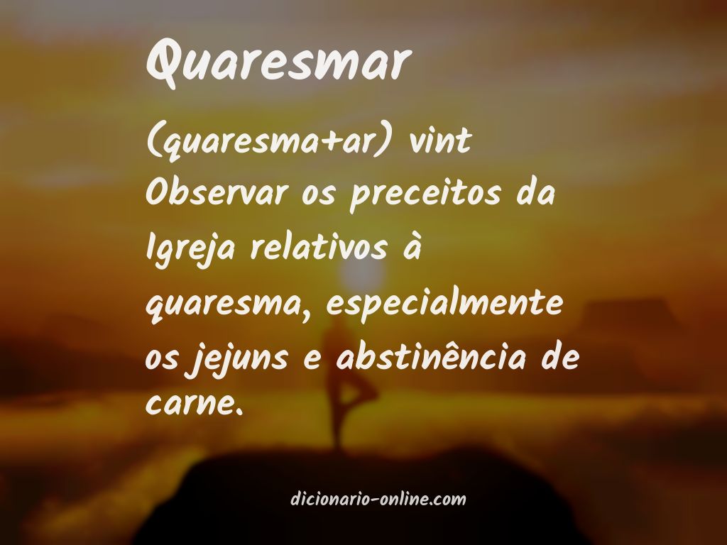 Significado de quaresmar