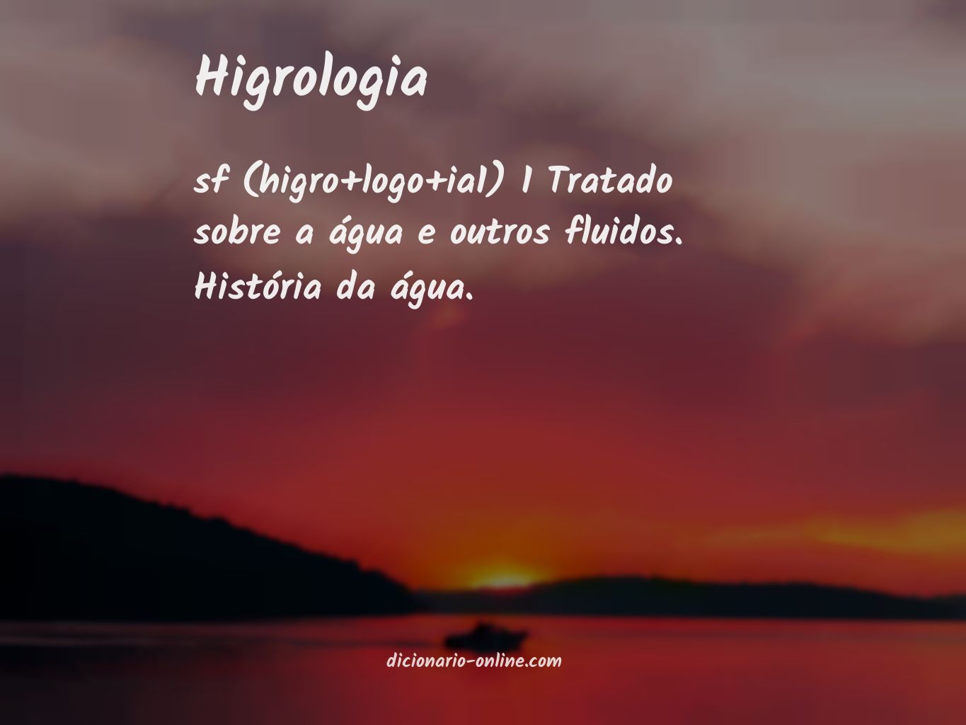 Significado de higrologia