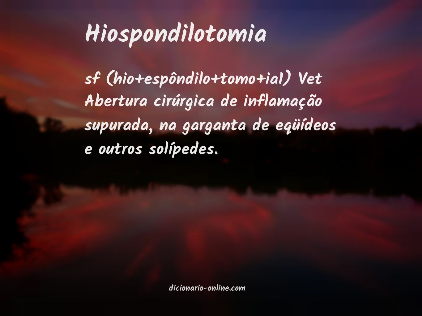 Significado de hiospondilotomia