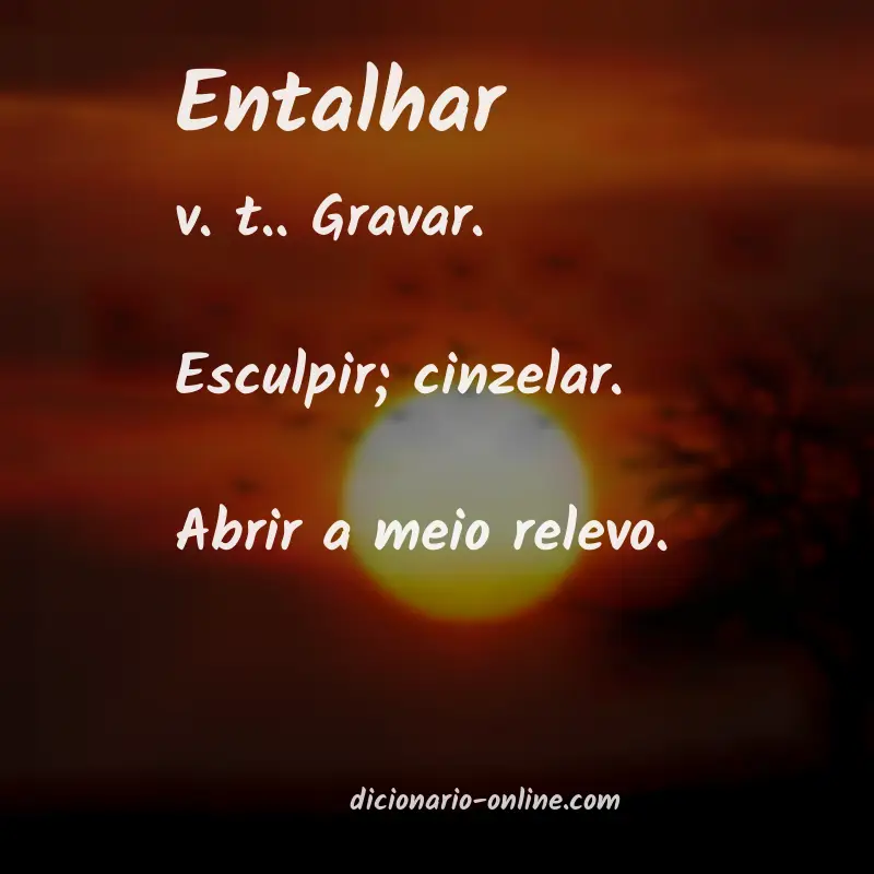 Significado de entalhar