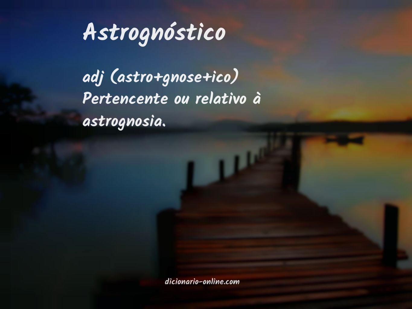 Significado de astrognóstico