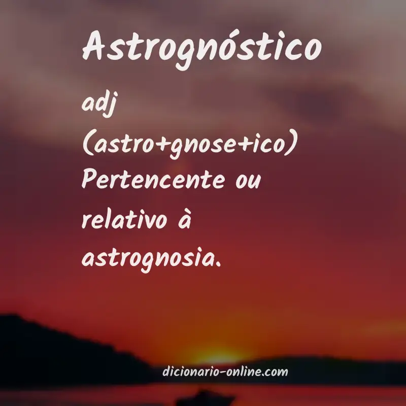 Significado de astrognóstico