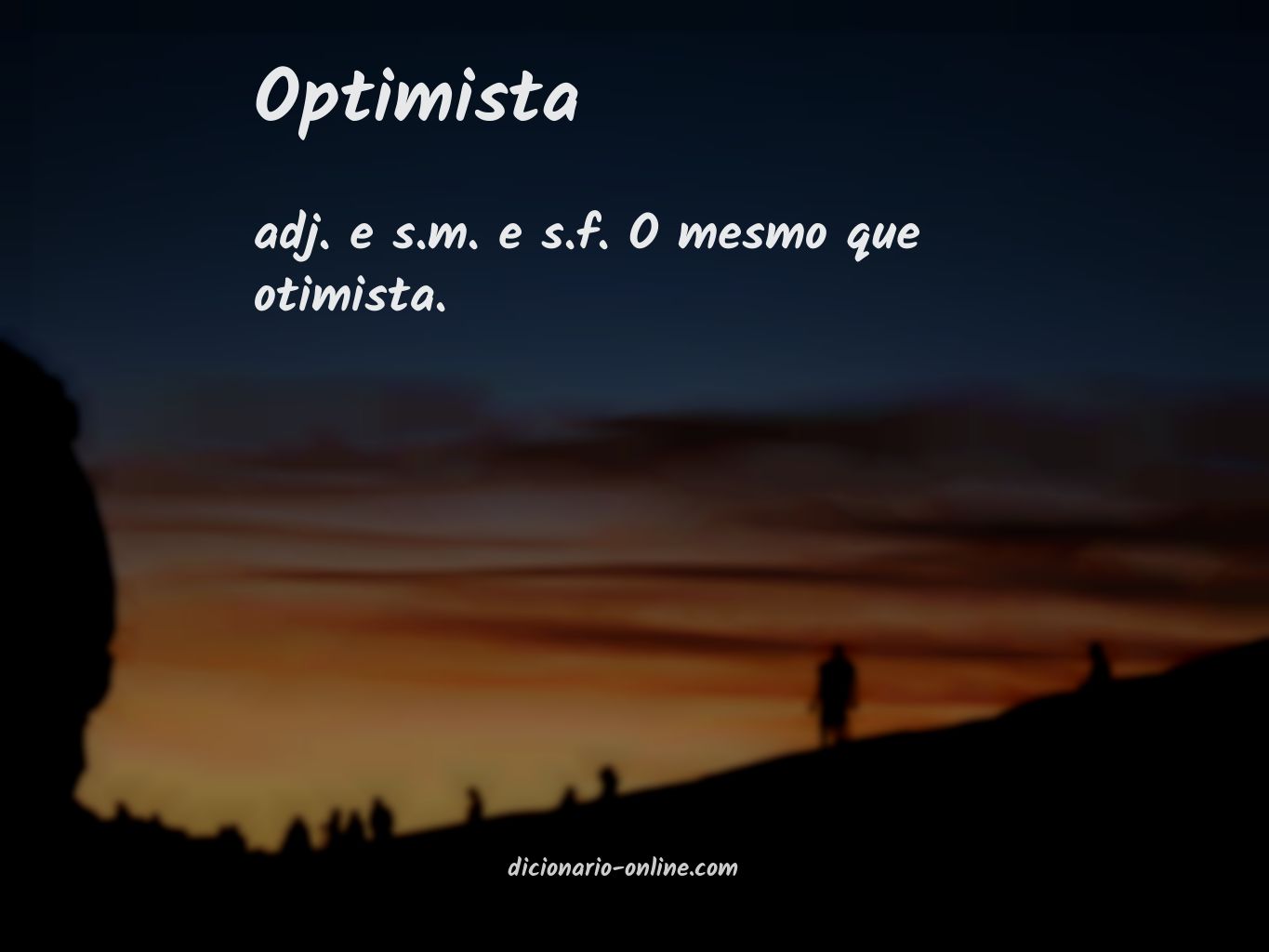 Significado de optimista
