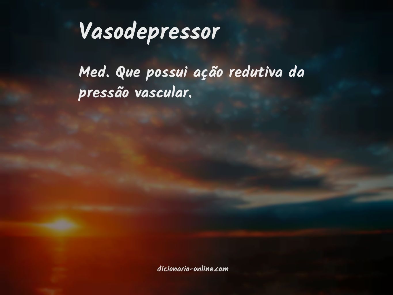 Significado de vasodepressor