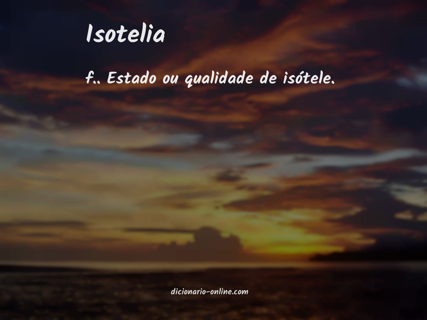 Significado de isotelia