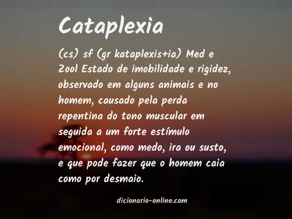 Significado de cataplexia