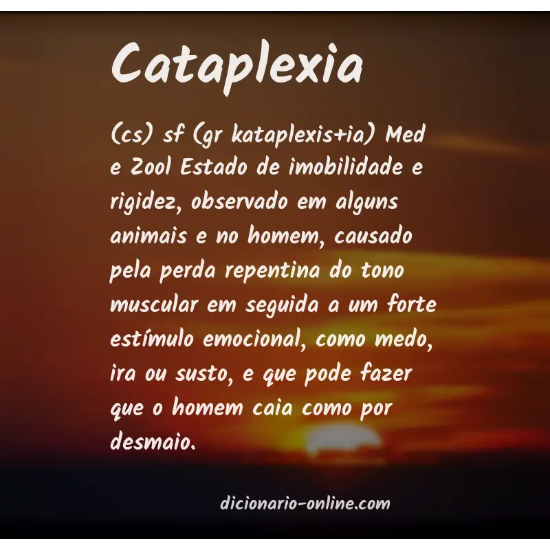 Significado de cataplexia