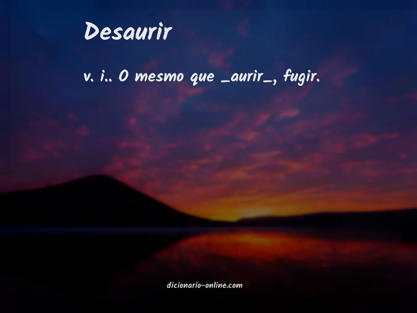 Significado de desaurir