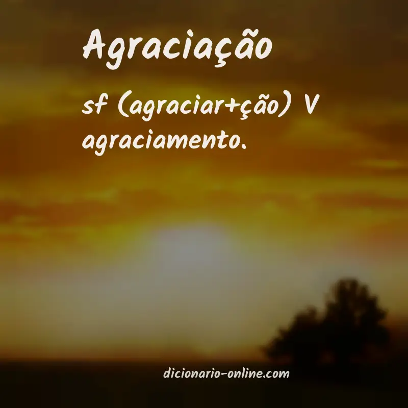 Significado de agraciação