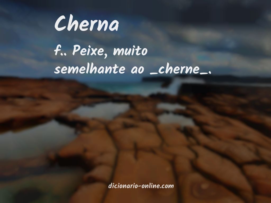 Significado de cherna