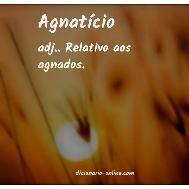 Significado de agnatício
