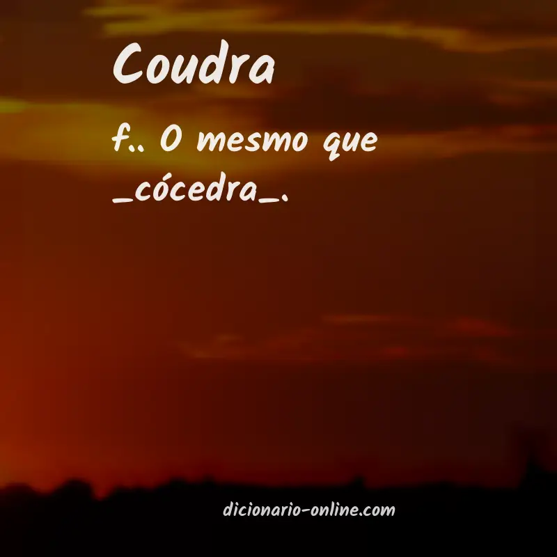 Significado de coudra
