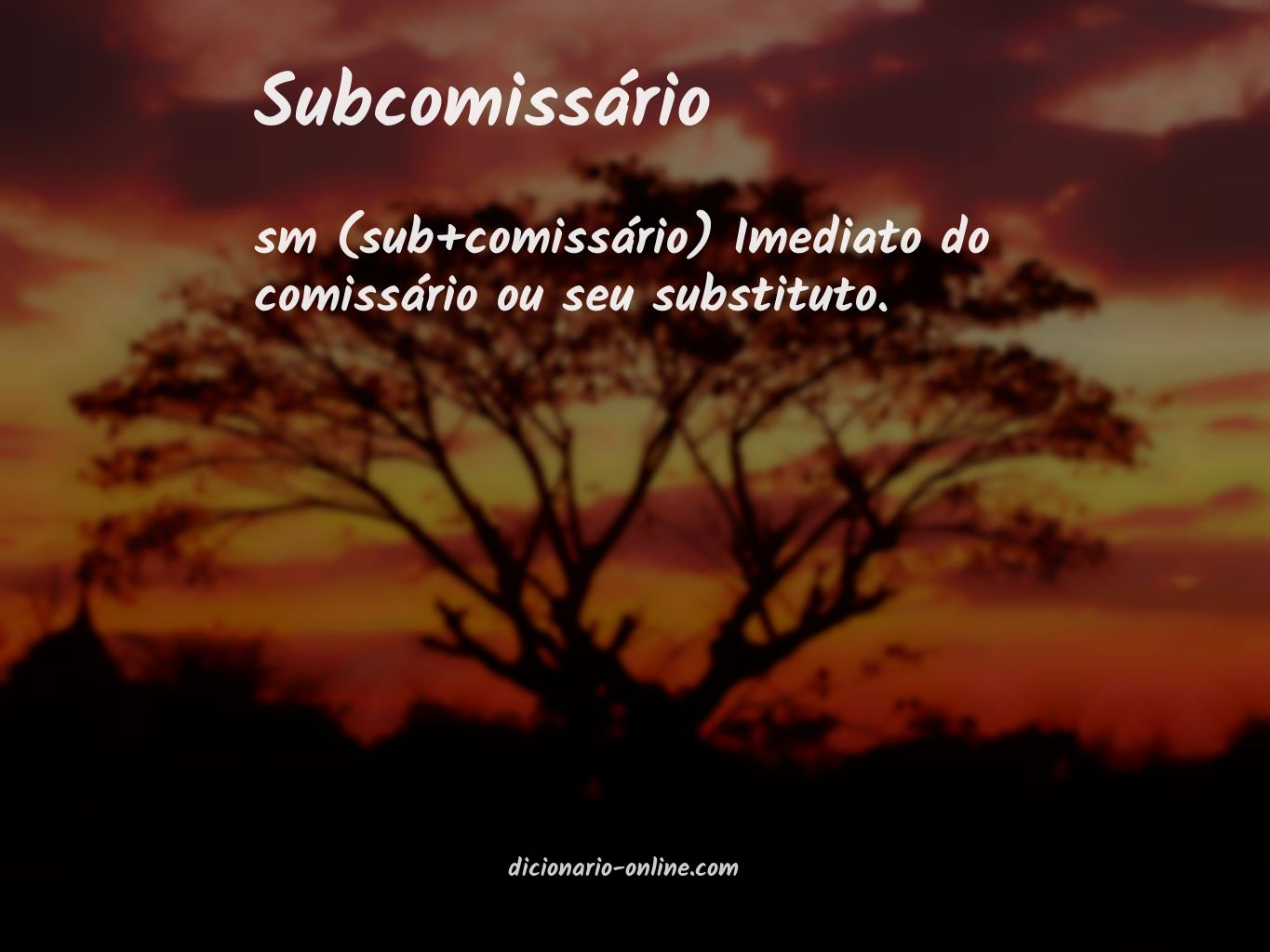 Significado de subcomissário