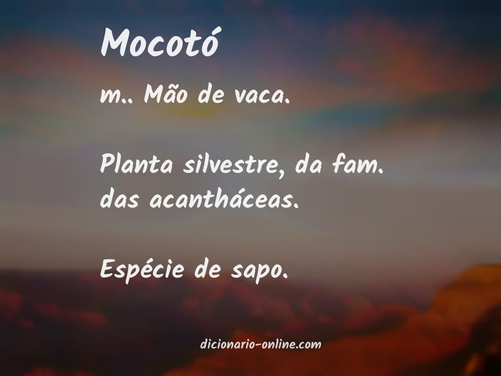 Significado de mocotó