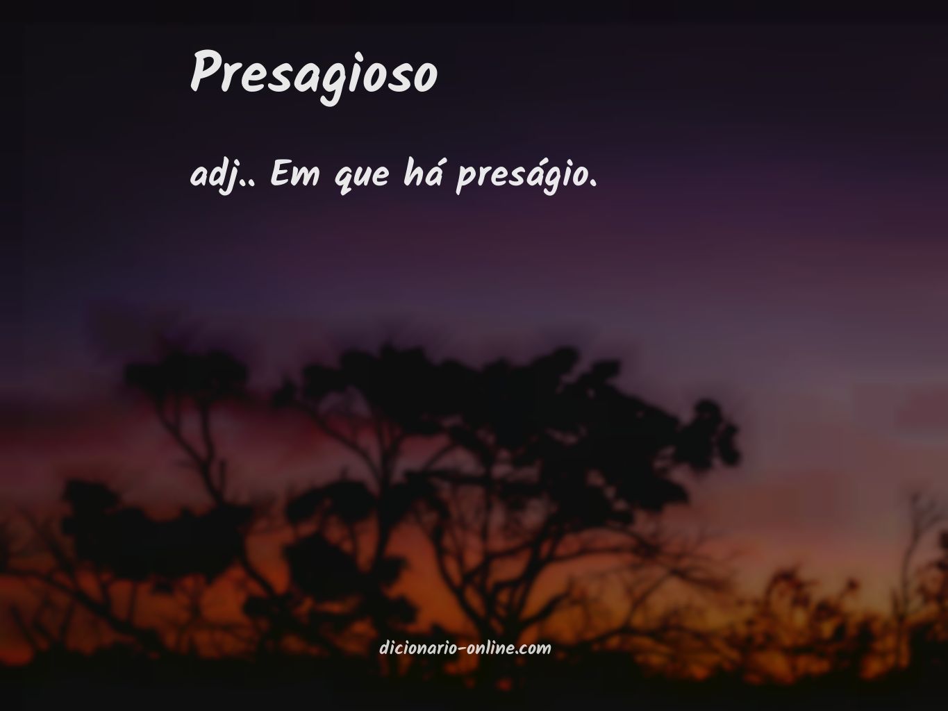 Significado de presagioso