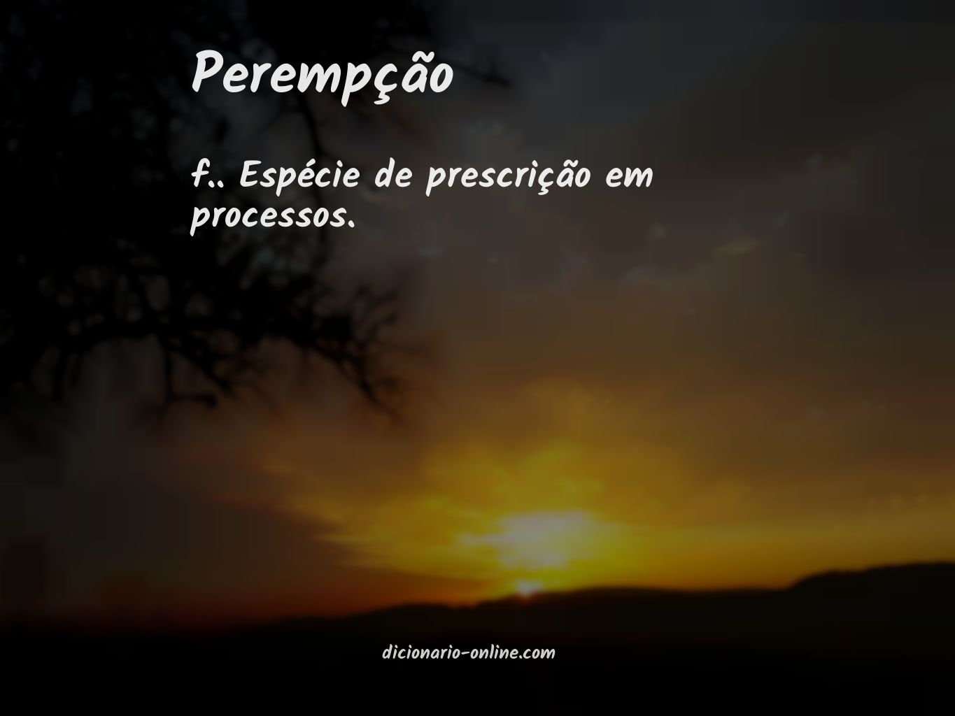 Significado de perempção