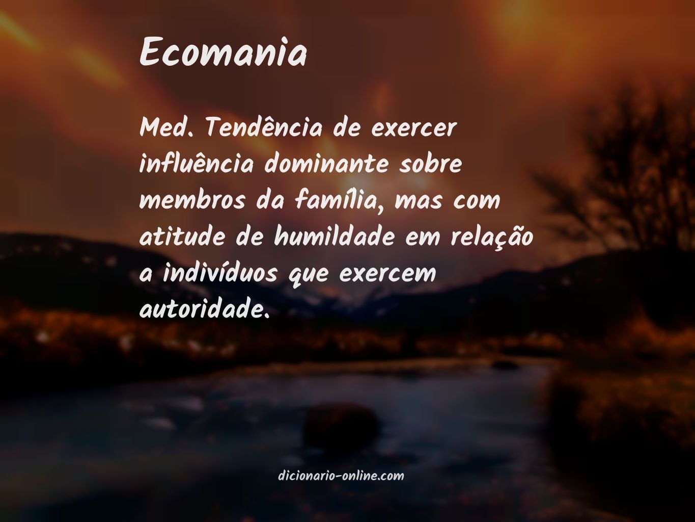 Significado de ecomania