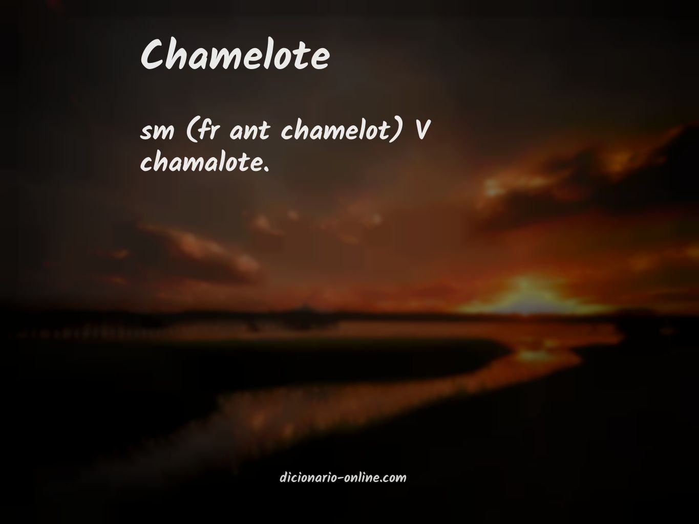 Significado de chamelote