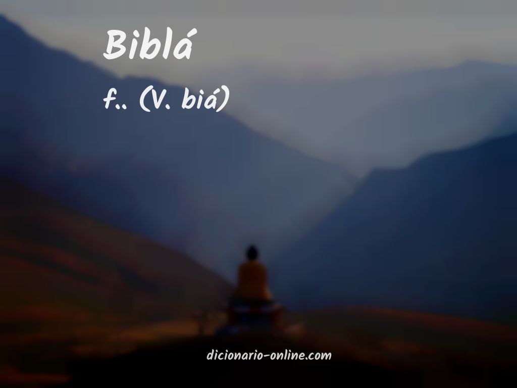 Significado de biblá