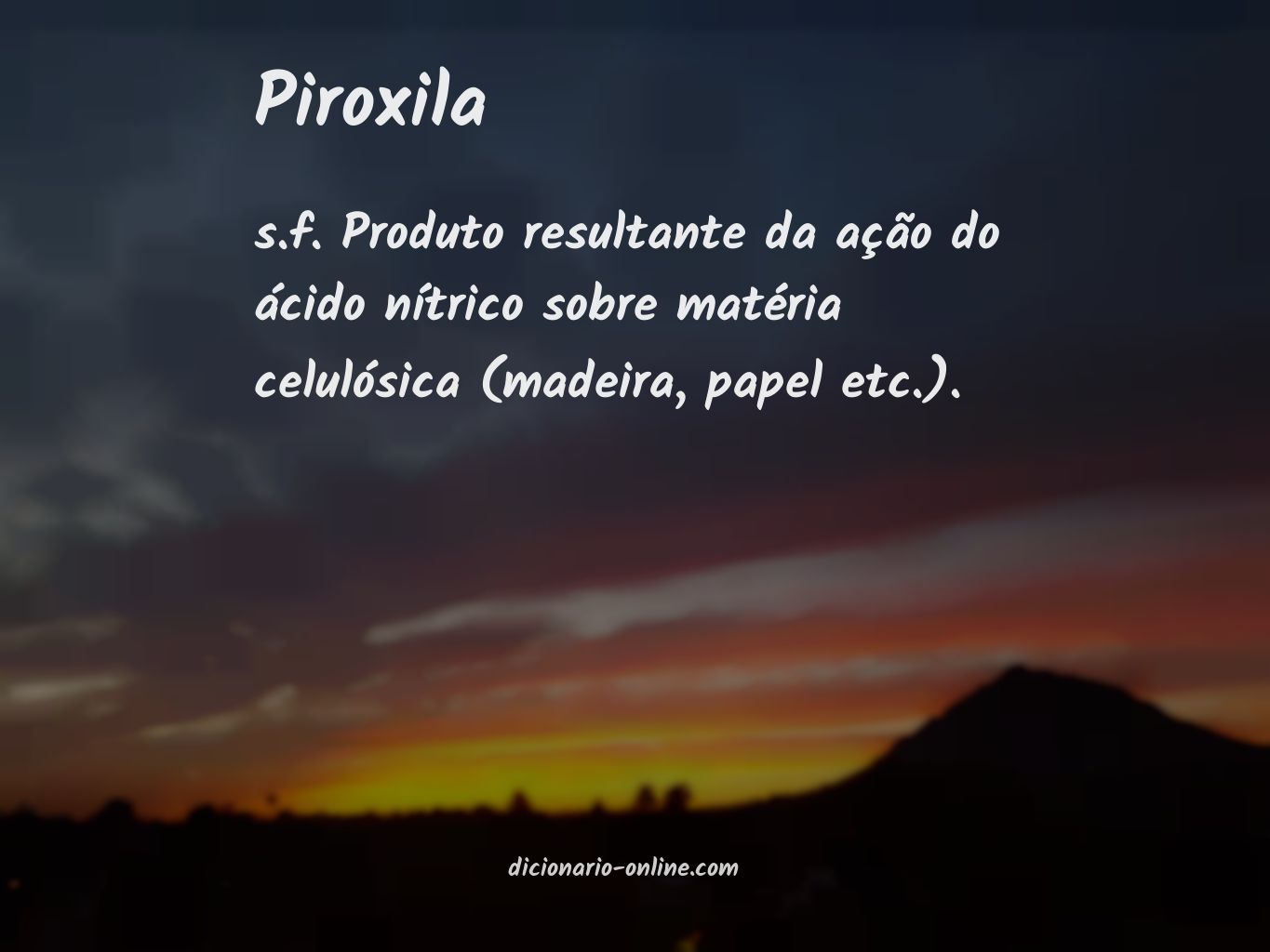 Significado de piroxila