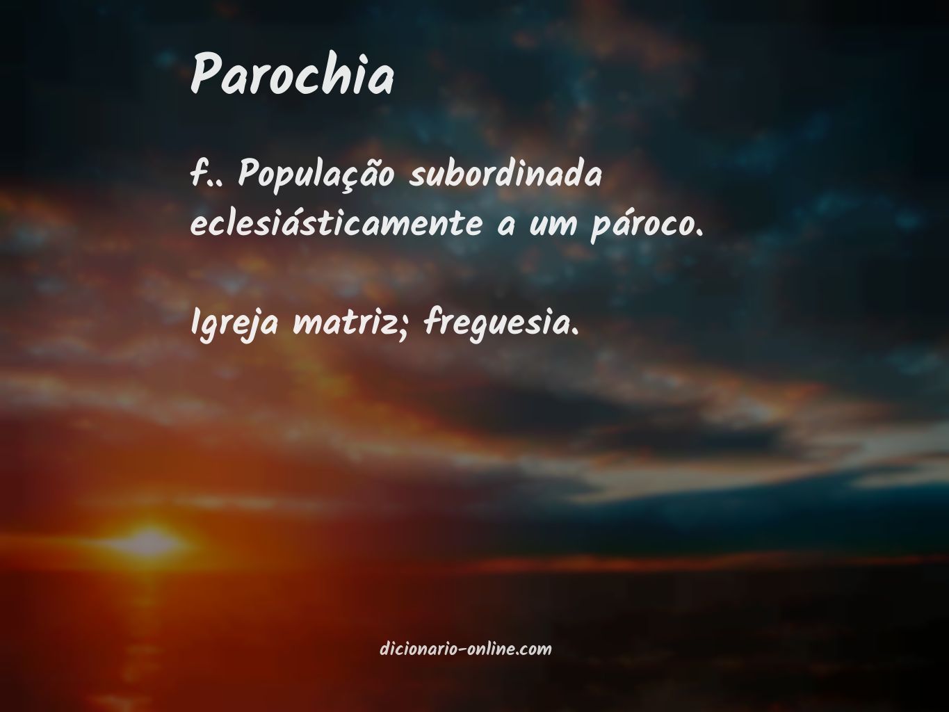 Significado de parochia